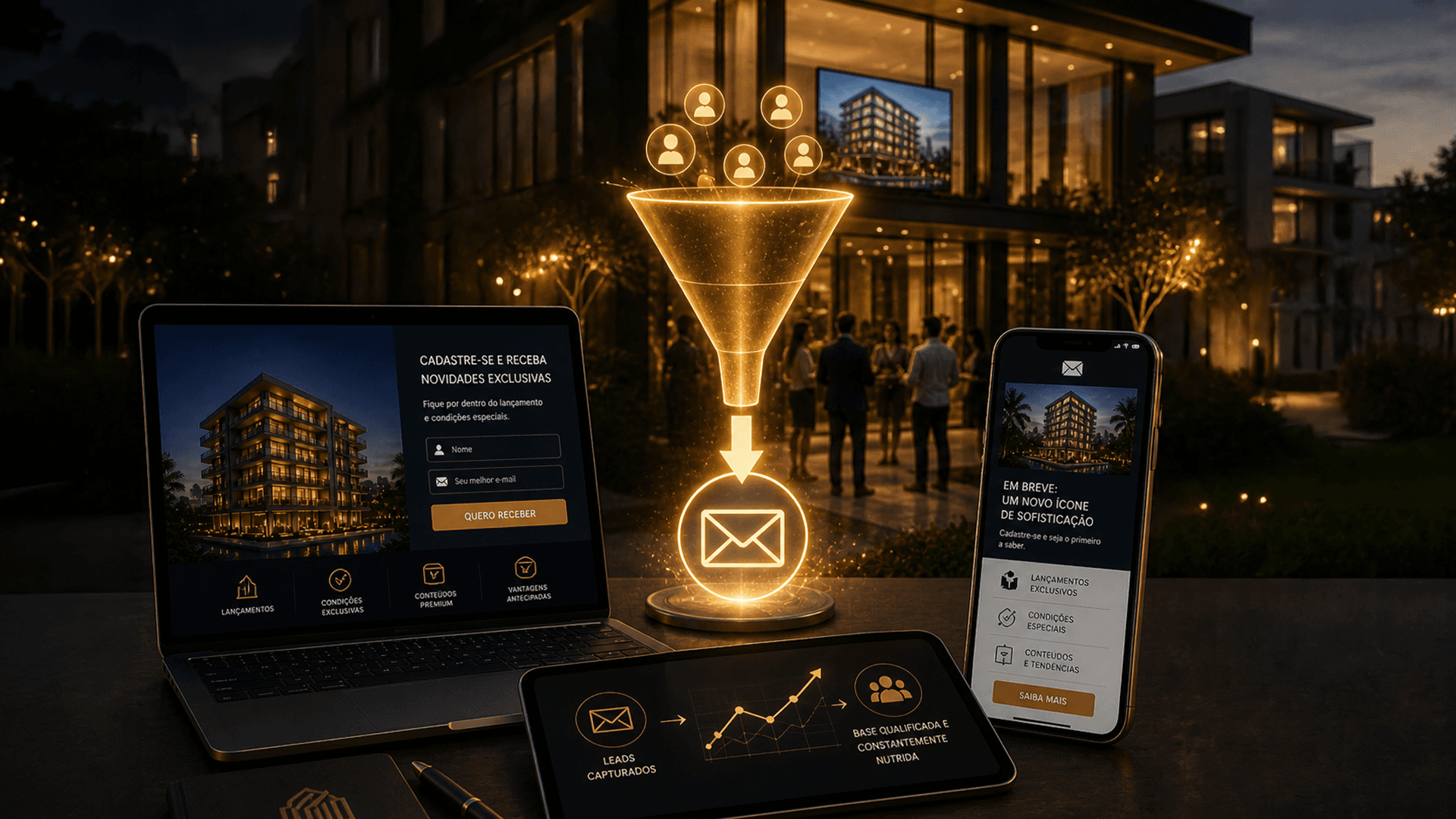 Estratégia digital dobra fluxo em stand de vendas de empreendimento